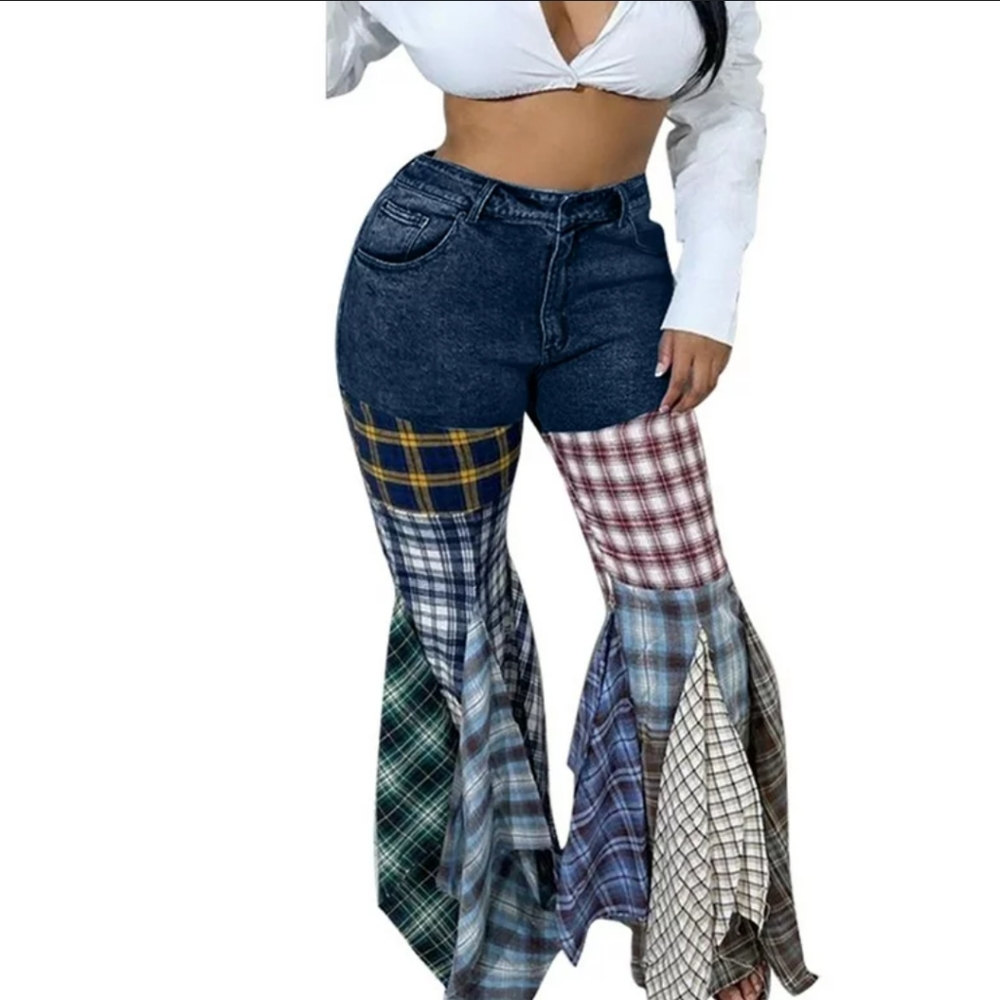 Ioravan plus size flare leg pants